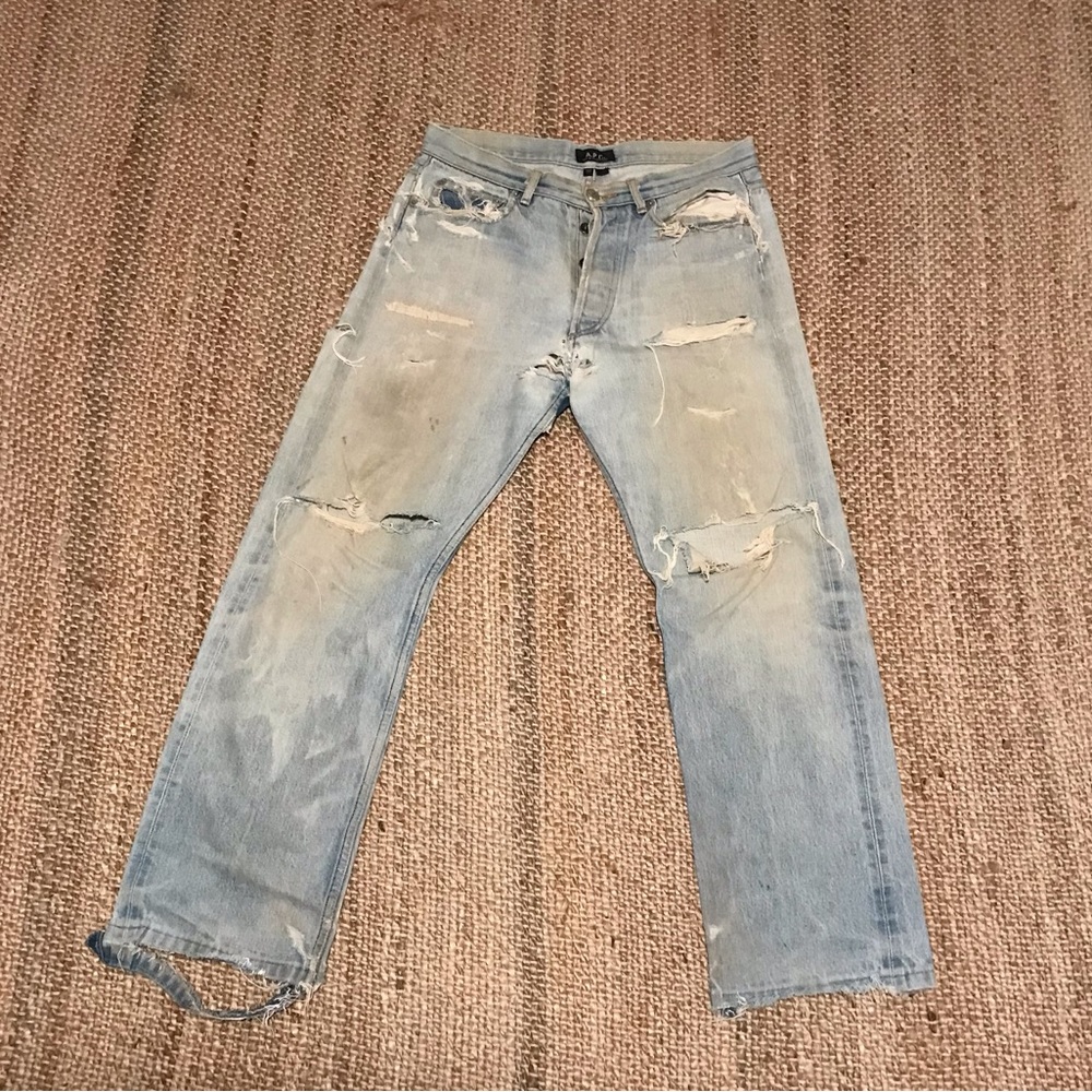 A.P.C destroyed denim